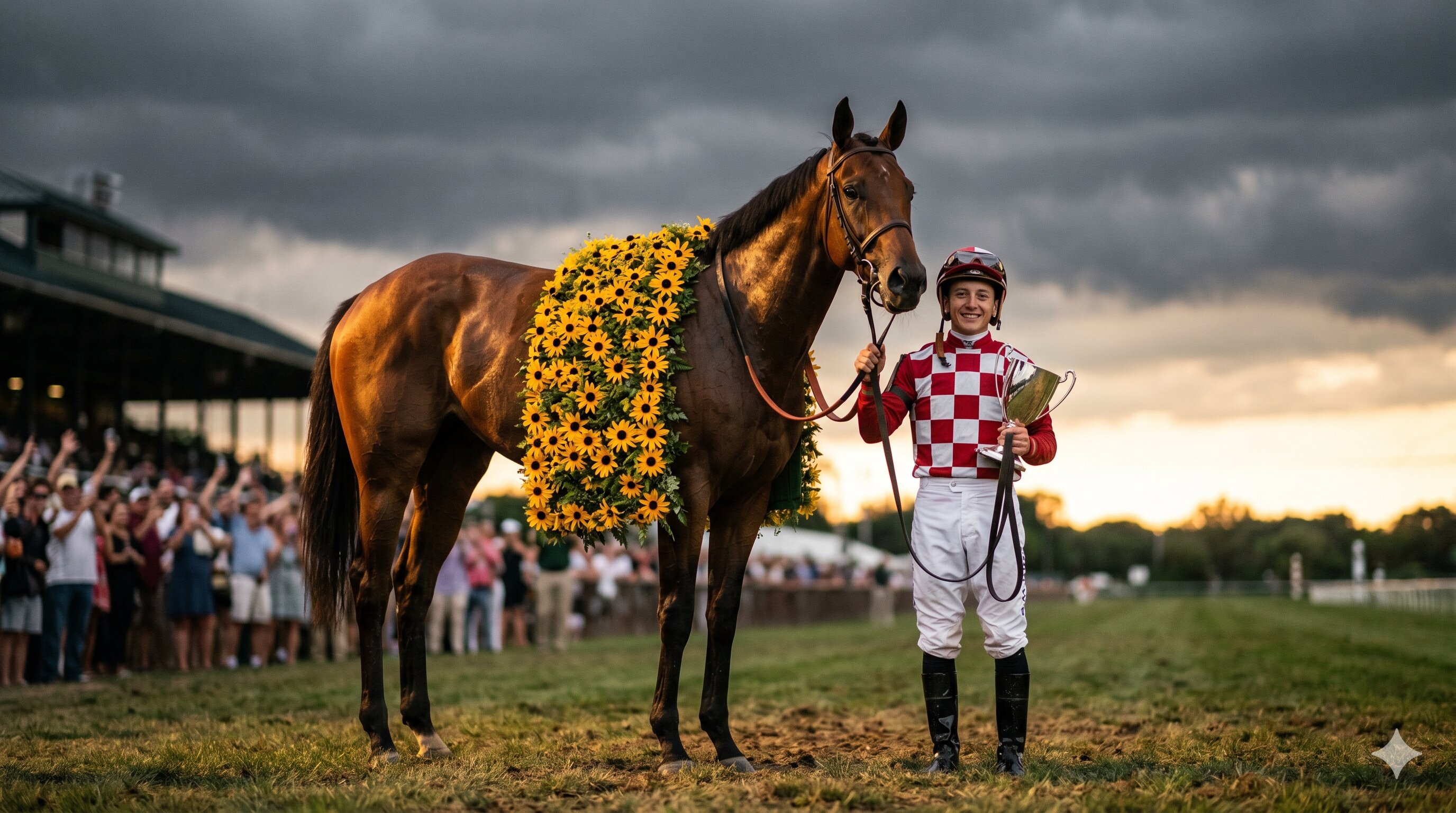 Golden Tempo winning the 2026 Kentucky Derby — connections targeting the Belmont Stakes at Saratoga instead of the Preakness